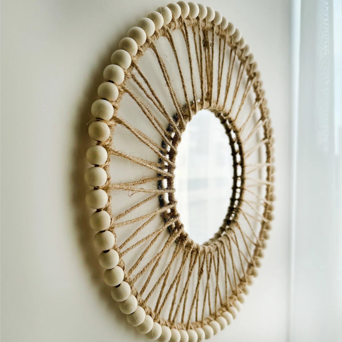 Farmhouse Mirror with Wooden Detail