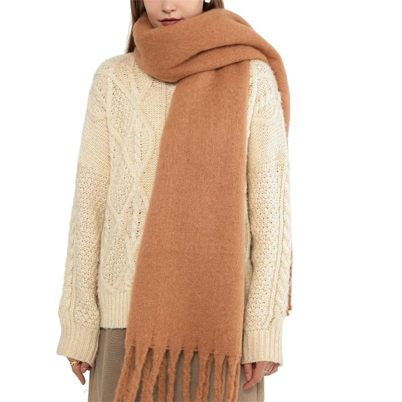 Thick Warm Tassel Shawl