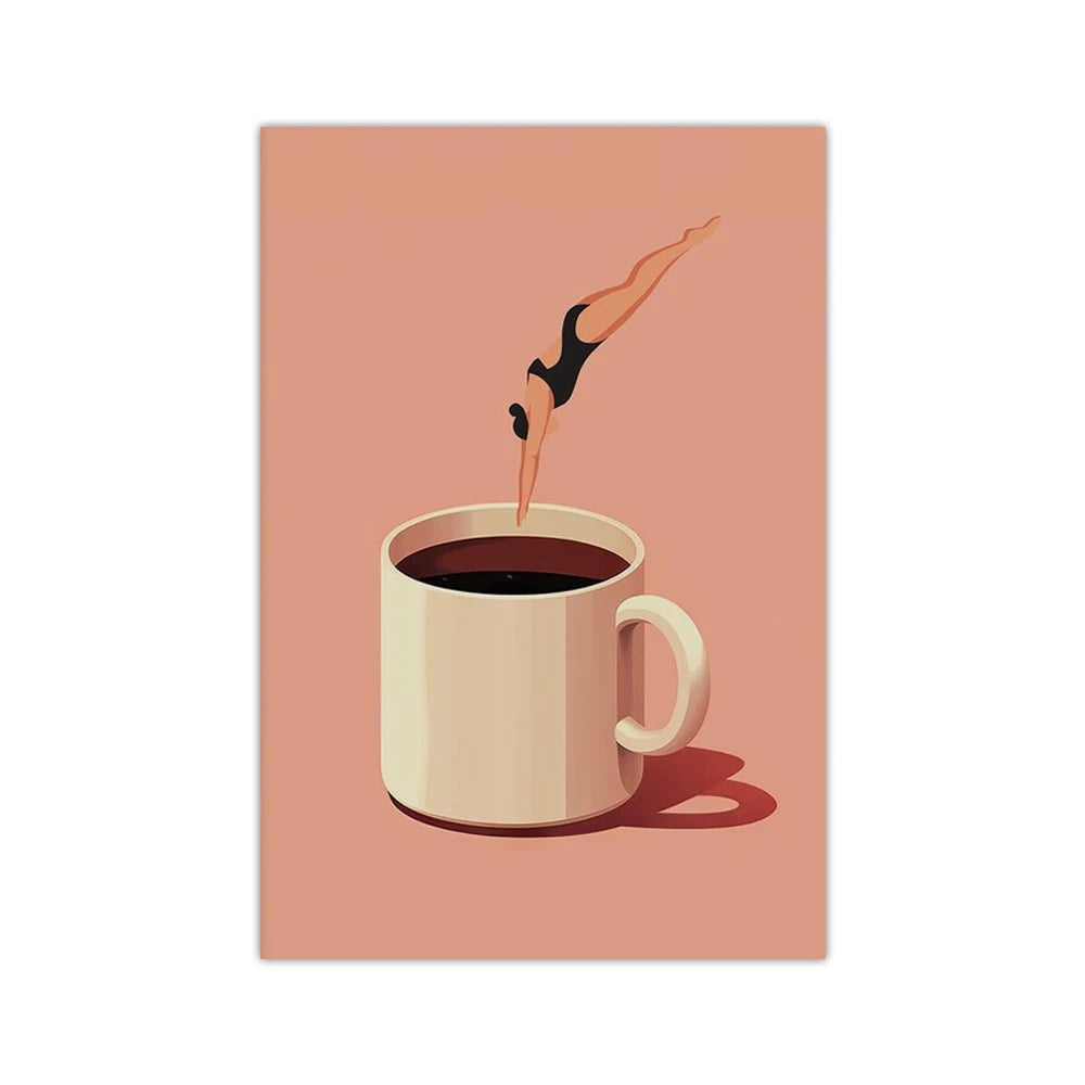 Retro Coffee Canvas Wall Art