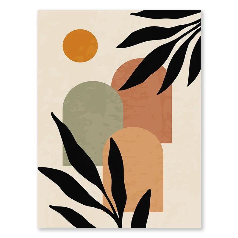 Boho Abstract Canvas Wall Art