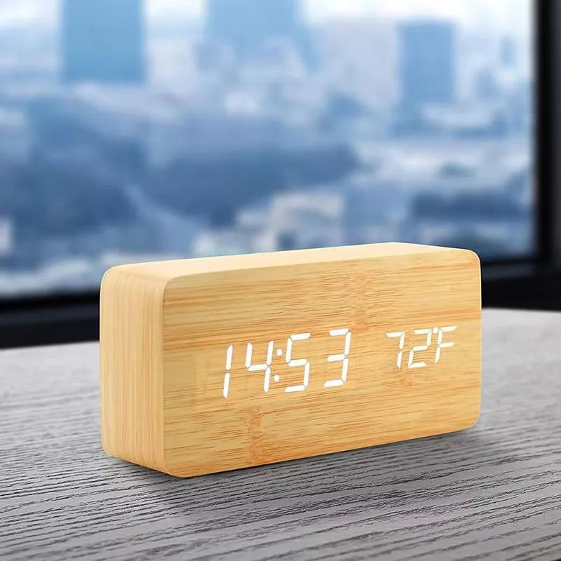 Charming Wooden Digital Clock