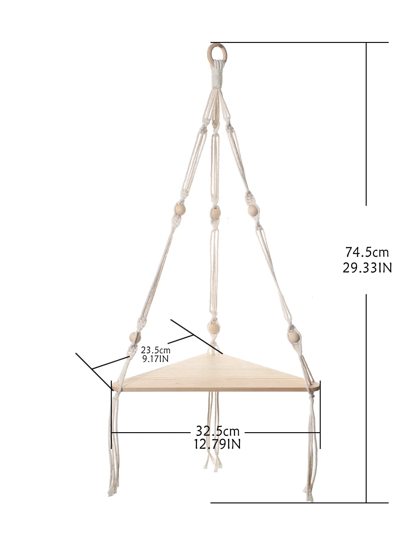 Wooden Corner Floating Shelf