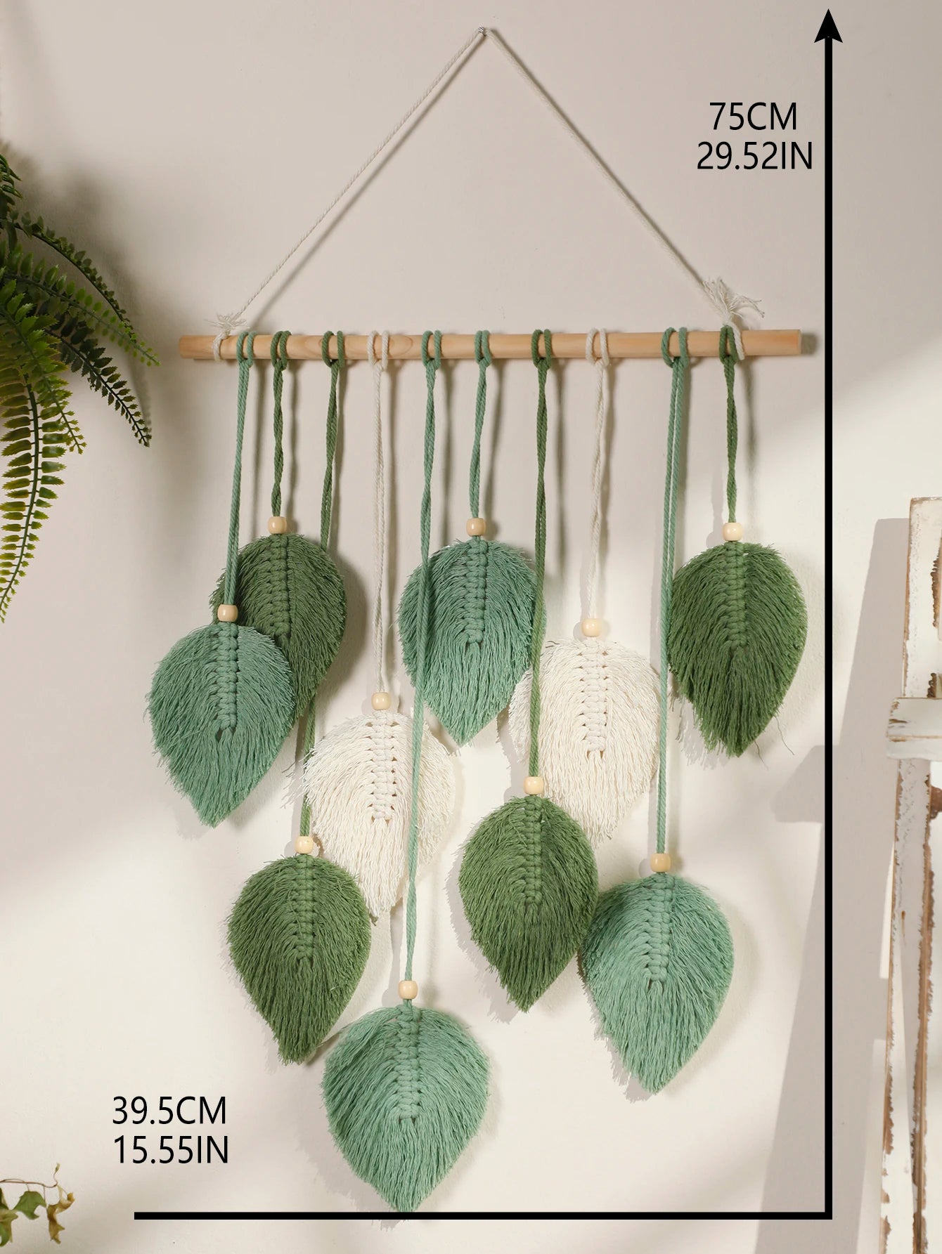 Leaf Macrame Wall Hanging in Earth Tones