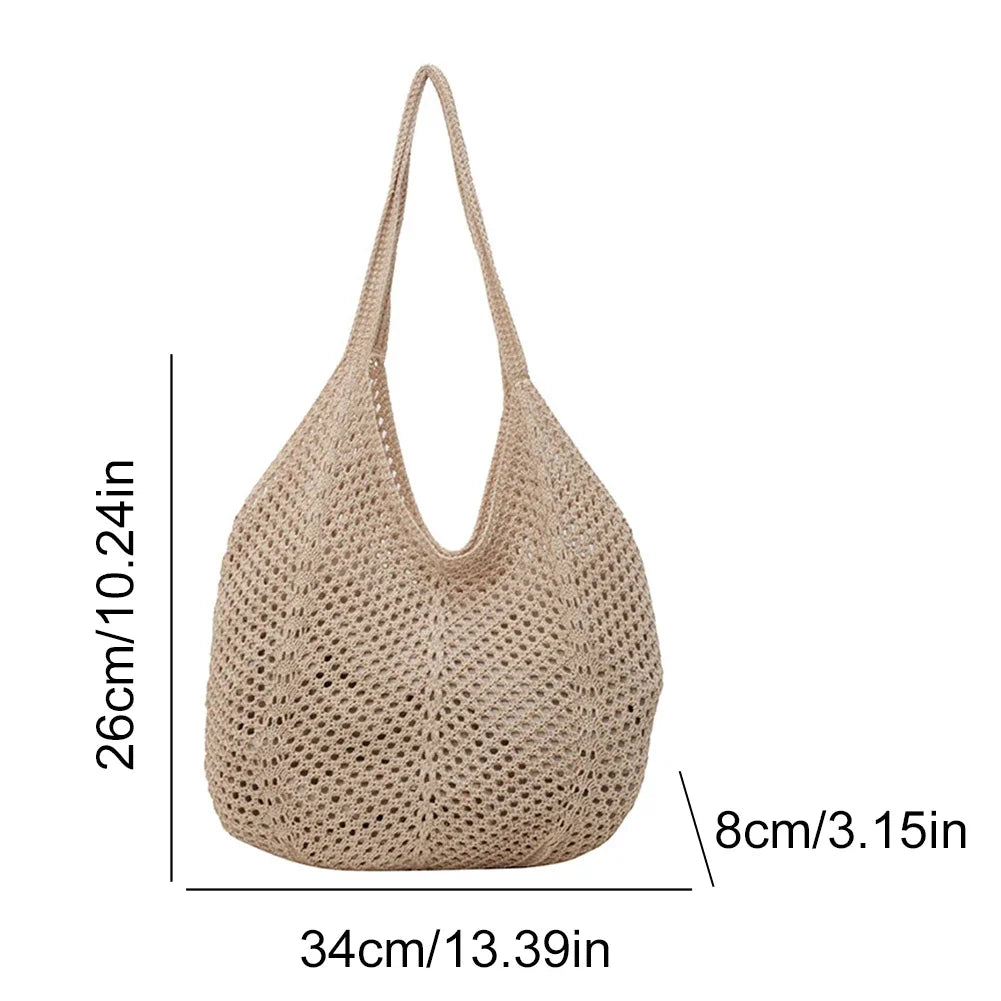 Breezy Hollow Woven Shoulder Tote