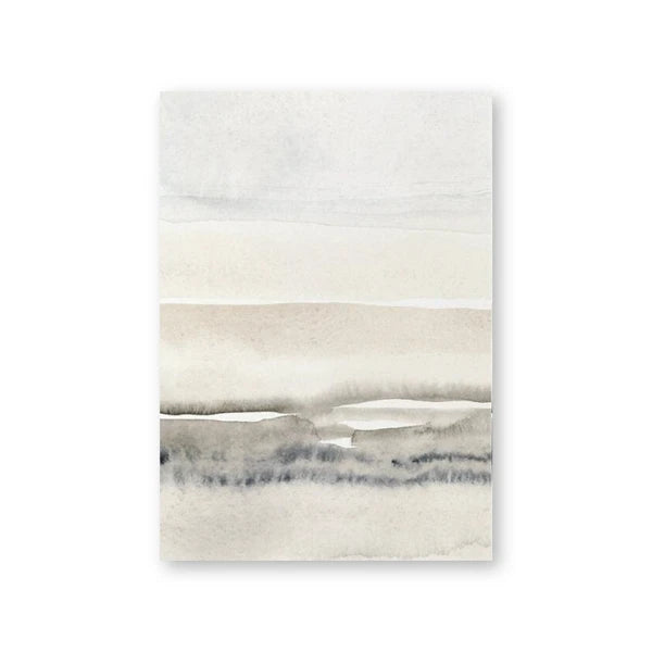 Abstract Neutral Watercolor Landscape Canvas Art