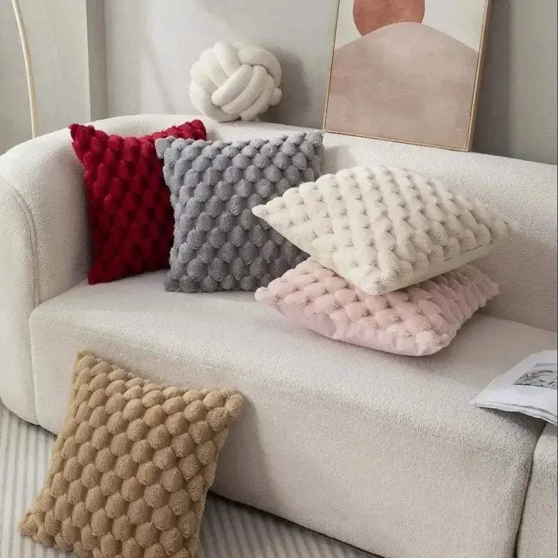 Cozy Grid Style Pillow