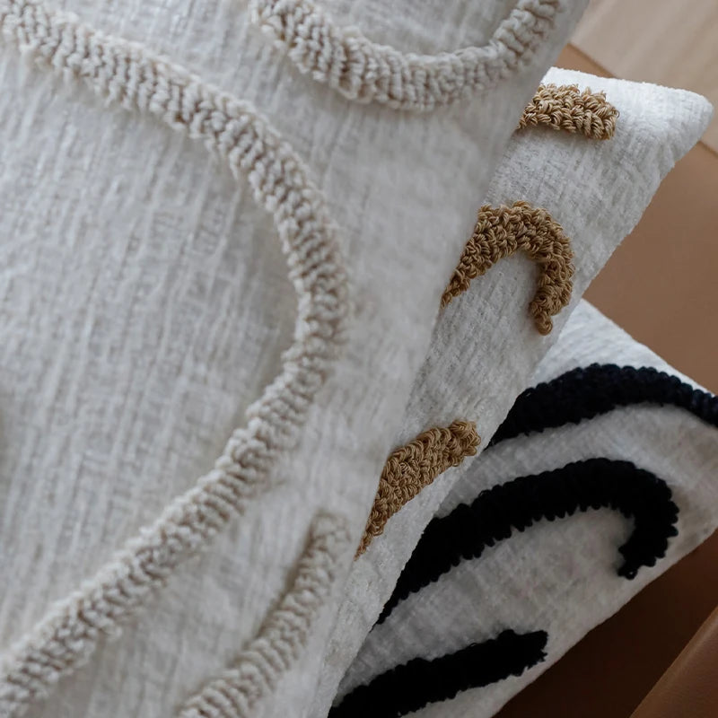 Cozy Boho Style Chenille Cushion Cover
