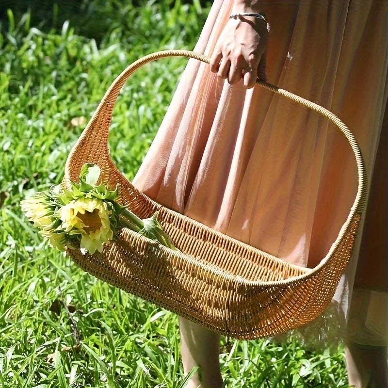 Cozy Boho Rattan Basket
