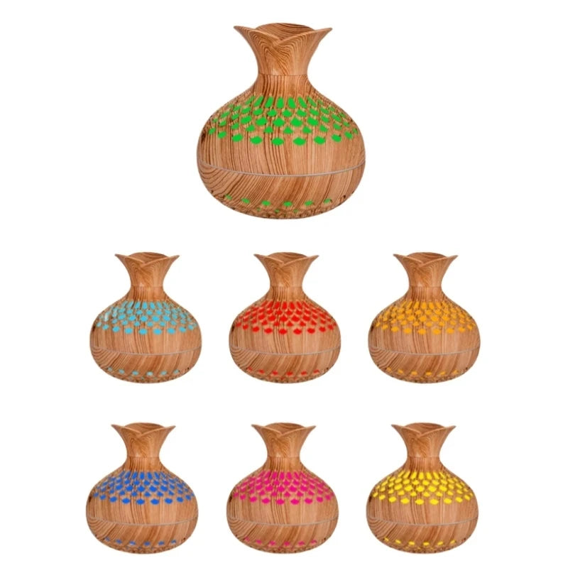 Wood Grain Diffuser Mini Vase Humidifier