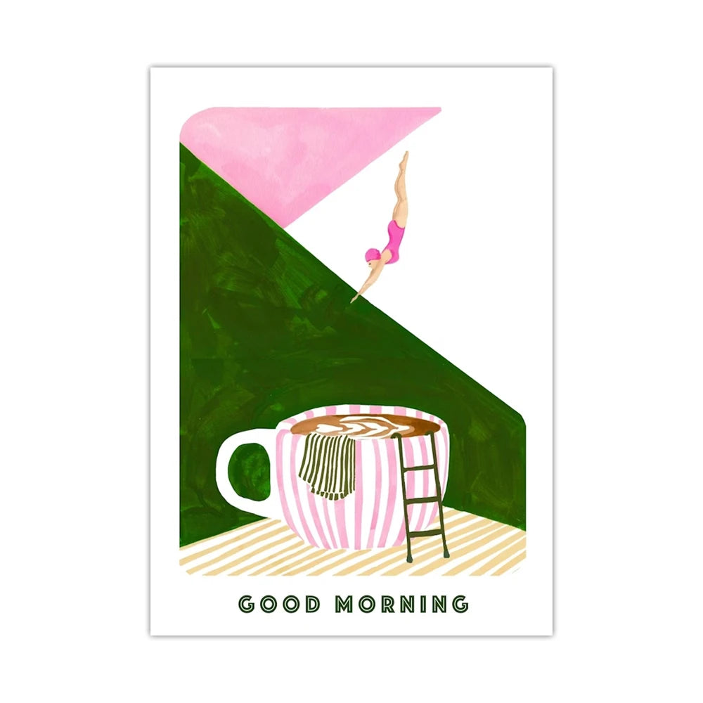 Retro Coffee Canvas Wall Art
