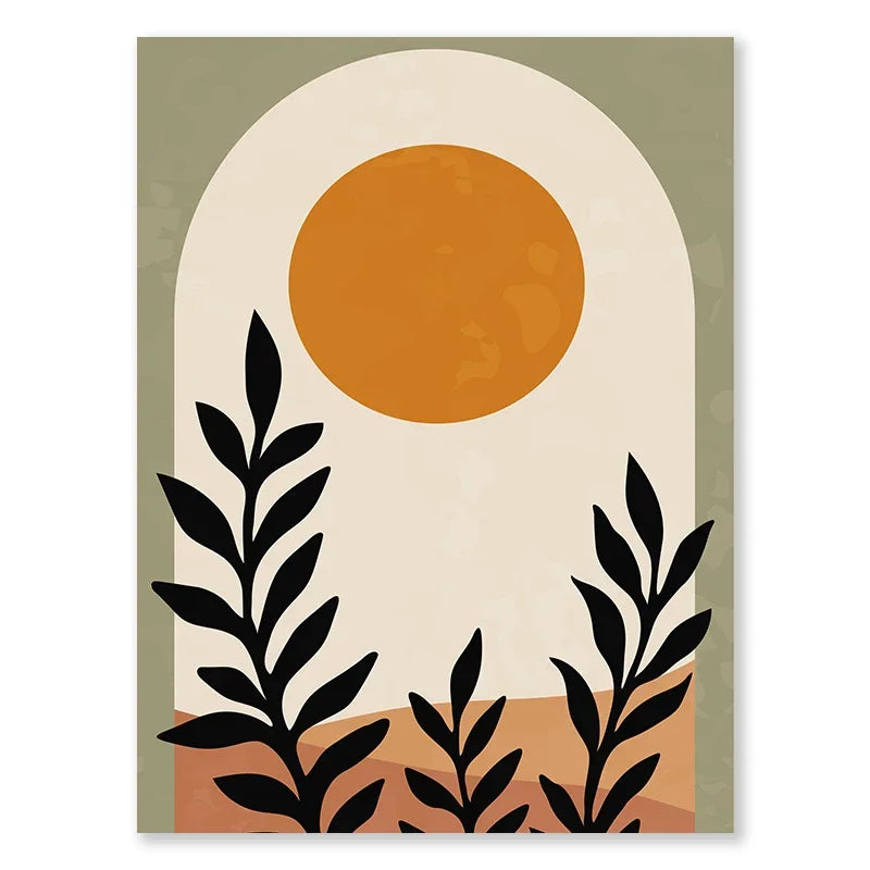 Boho Abstract Canvas Wall Art