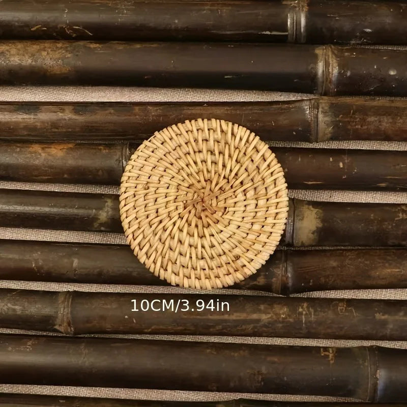 Rustic Autumn Vine Rattan Pot Mats