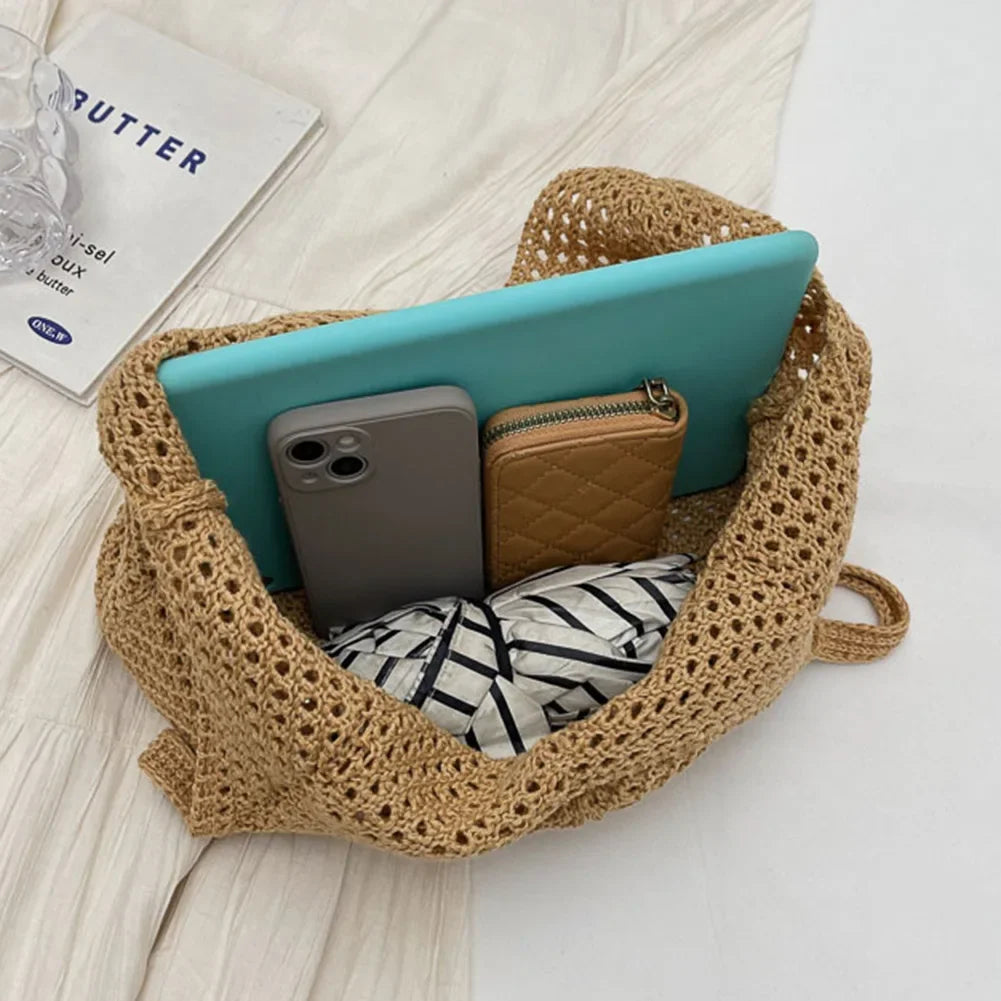 Breezy Hollow Woven Shoulder Tote