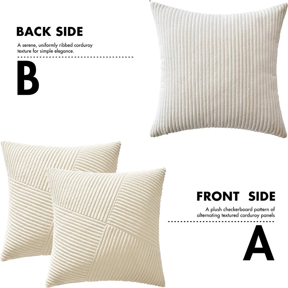 Decorative Corduroy Throw Pillow