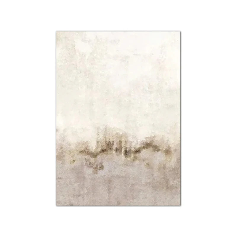 Abstract Neutral Watercolor Landscape Canvas Art