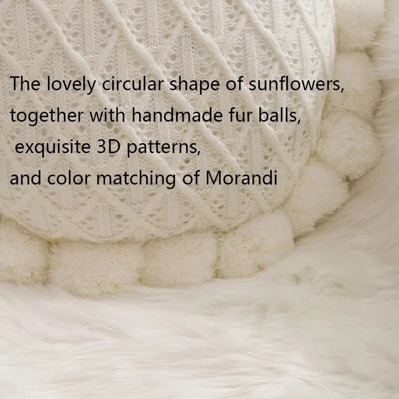 Golden Hour Circle Throw Pillow