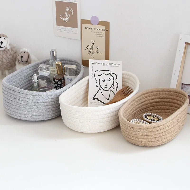 Minimalist Cotton Rope Basket for Everyday Storage