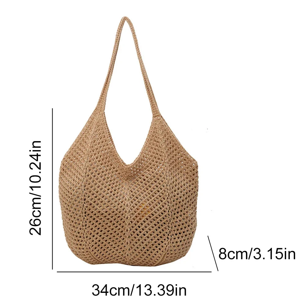 Breezy Hollow Woven Shoulder Tote