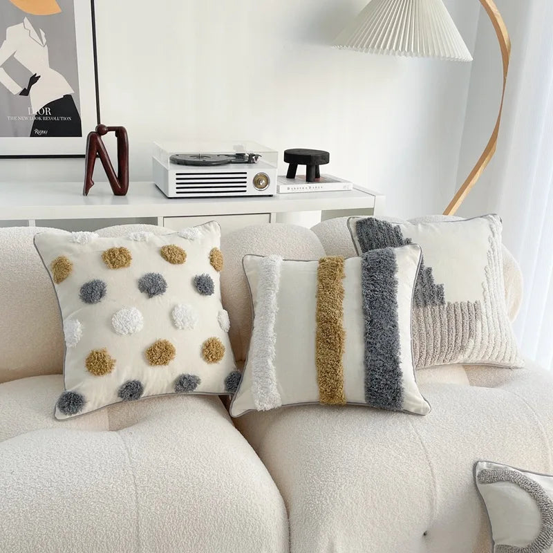 Bohemian Cotton Linen Tassel Pillow Cover