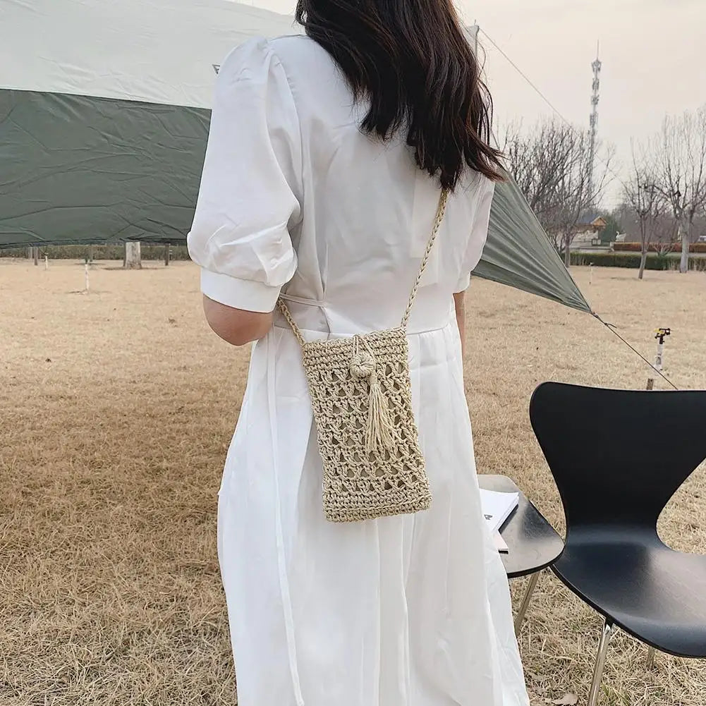 Small Woven Phone Bag