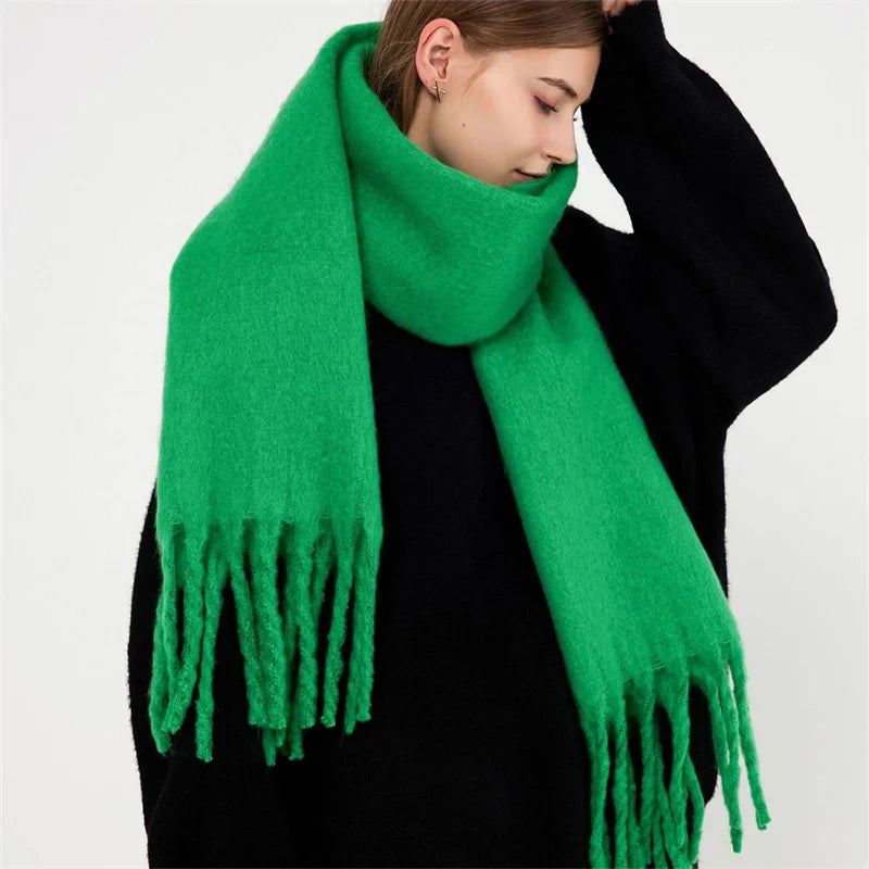 Thick Warm Tassel Shawl