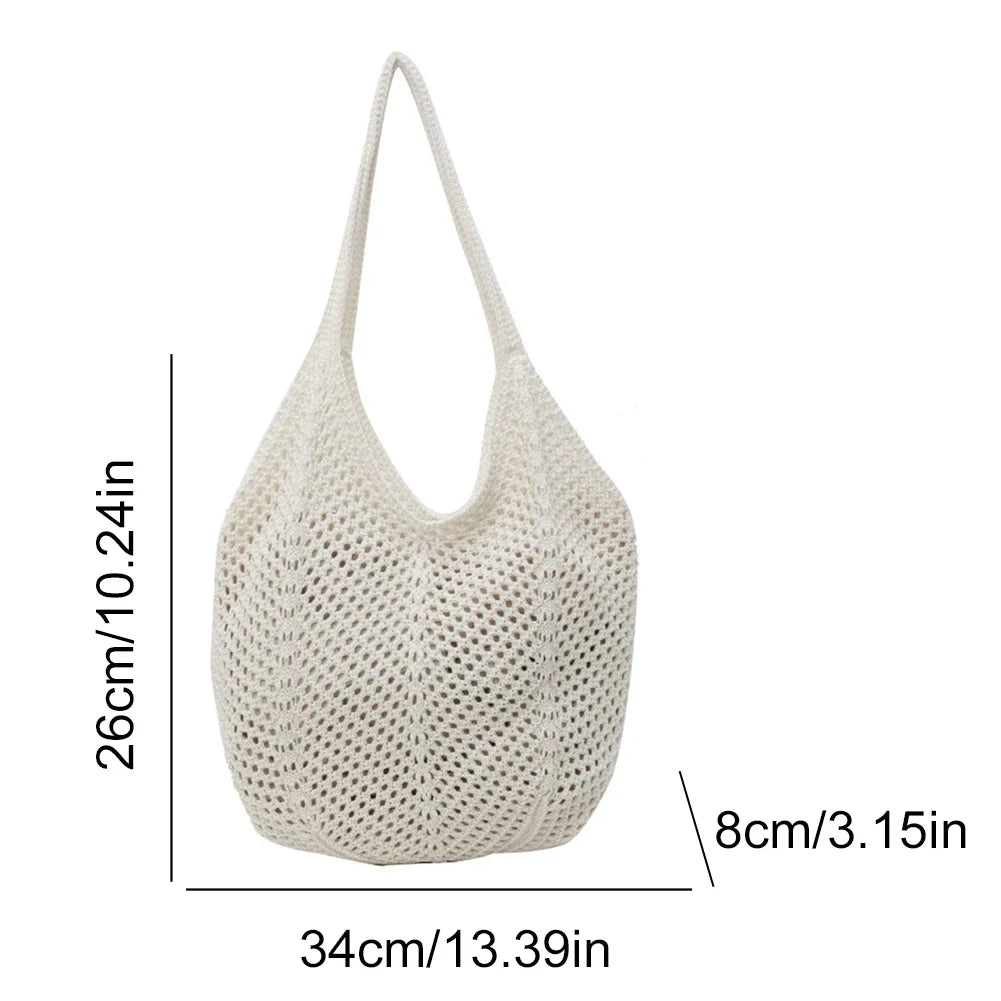 Breezy Hollow Woven Shoulder Tote