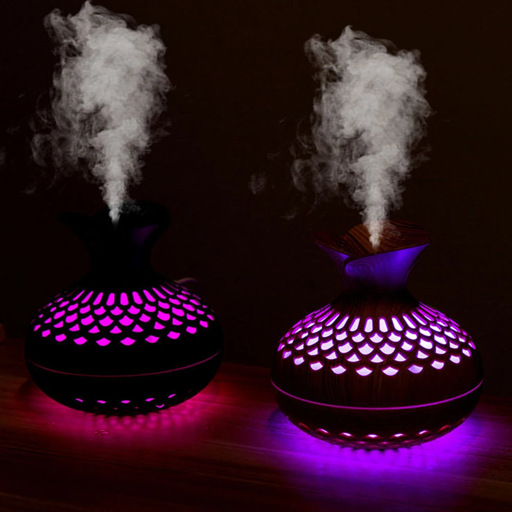 Wood Grain Diffuser Mini Vase Humidifier