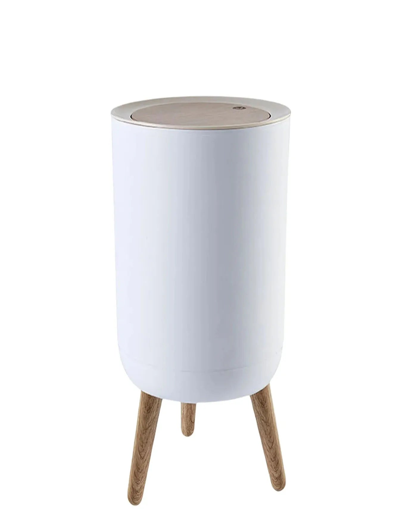 Wooden Wastebasket with Lid and Pedal Design