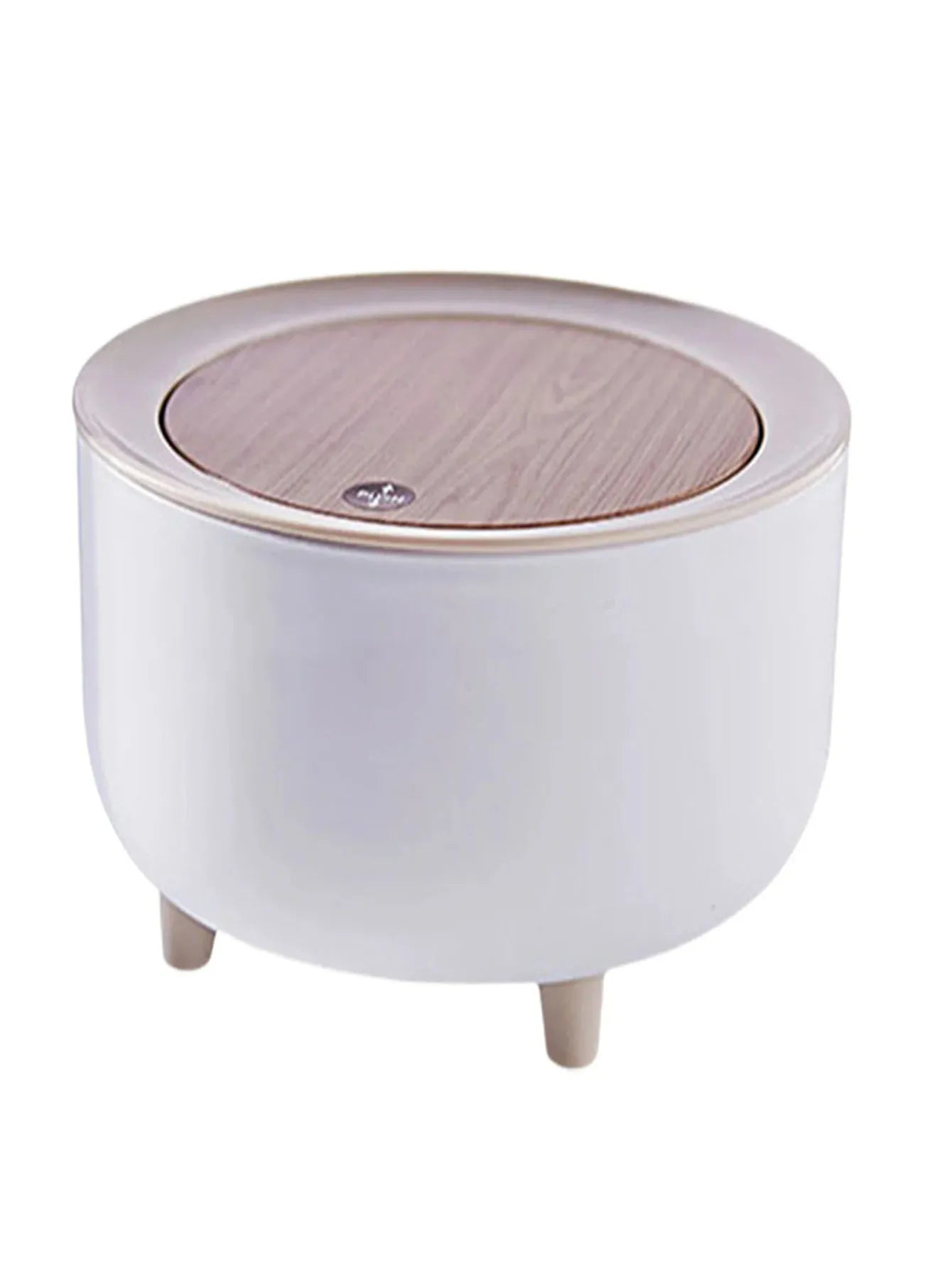 Wooden Wastebasket with Lid and Pedal Design