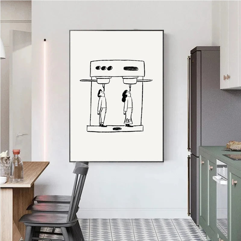 Kitchen Cafe Coffee Canvas