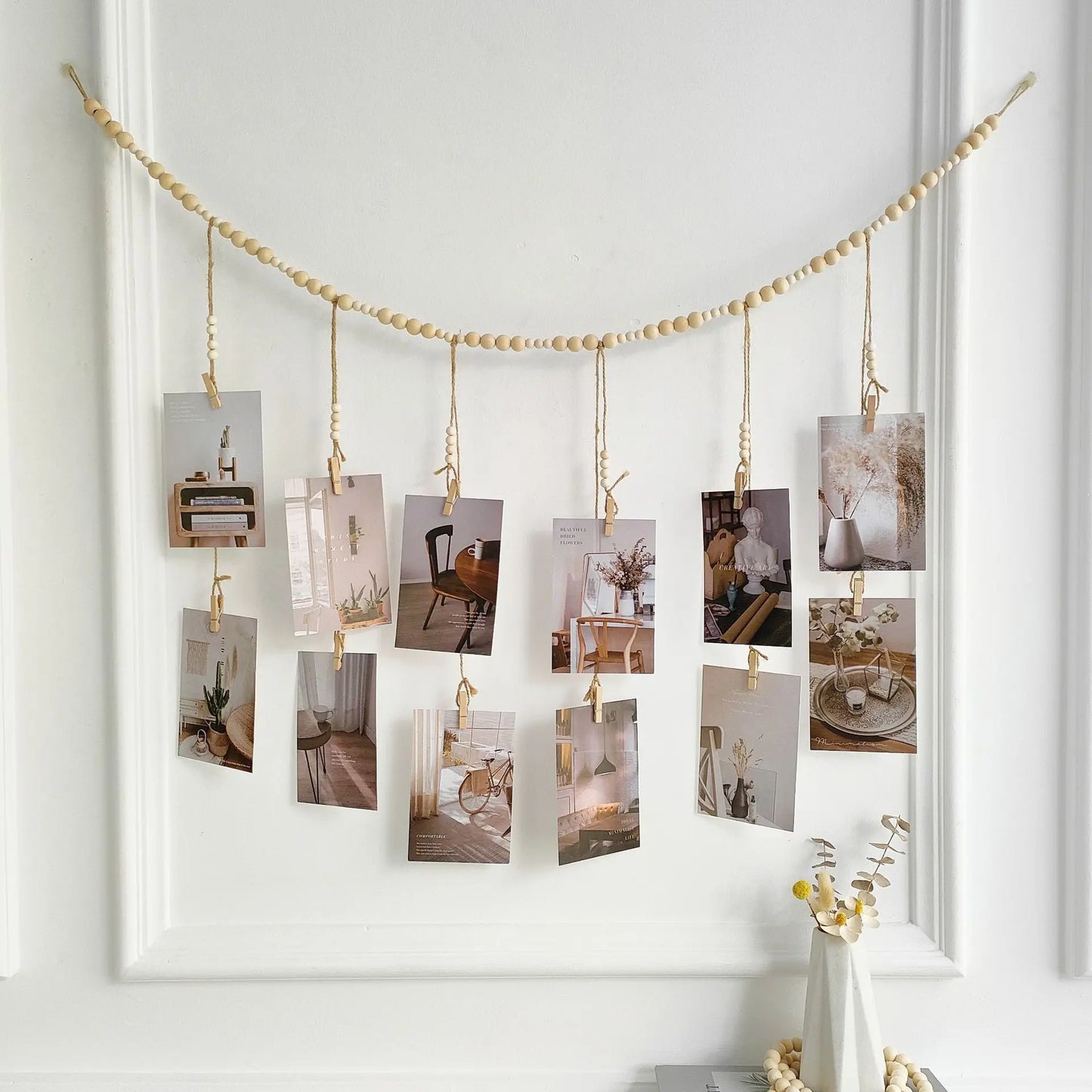 Rustic Boho Picture Holder with Hanging Clips