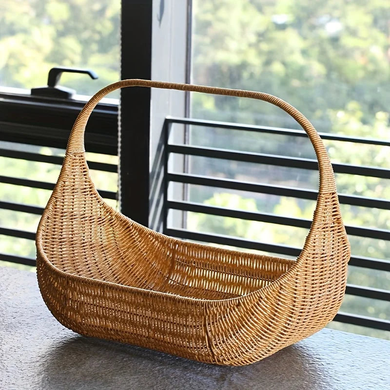 Cozy Boho Rattan Basket