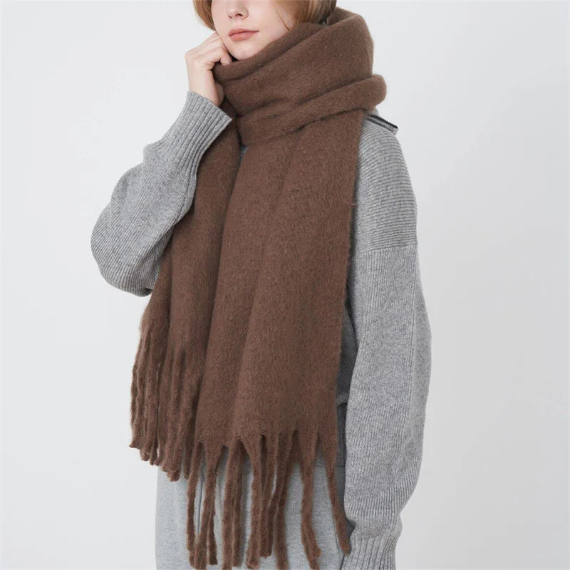 Thick Warm Tassel Shawl