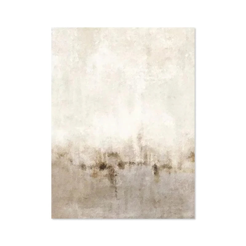 Abstract Neutral Watercolor Landscape Canvas Art