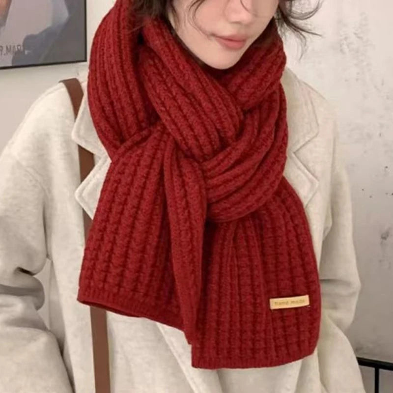 Long Knitted Winter Wrap