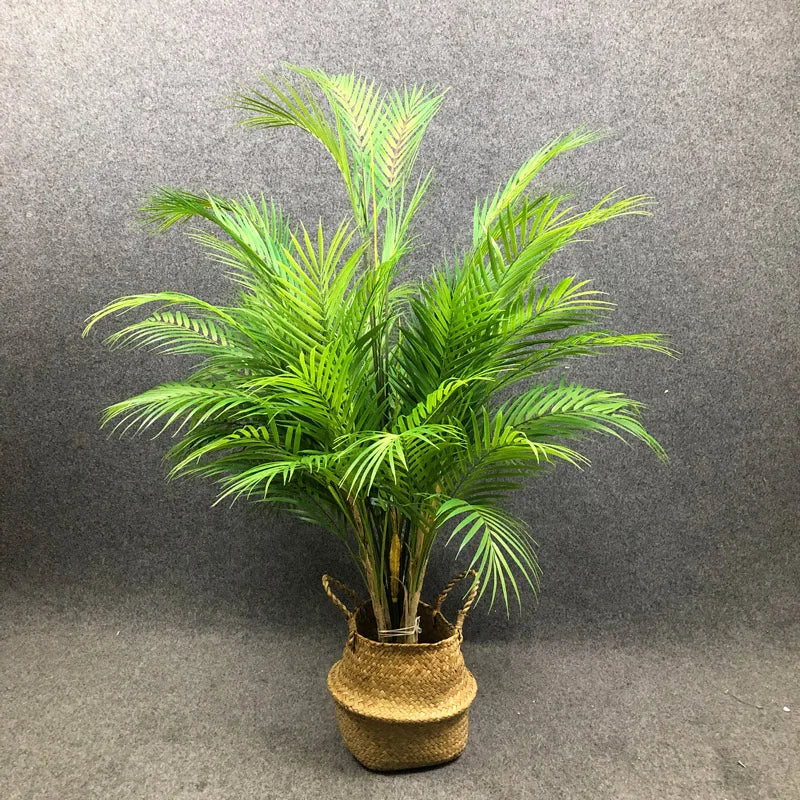 Lush Monstera Palm Tree Faux Green Leaves