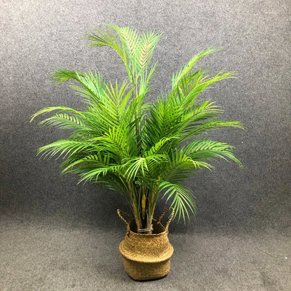 Lush Monstera Palm Tree Faux Green Leaves
