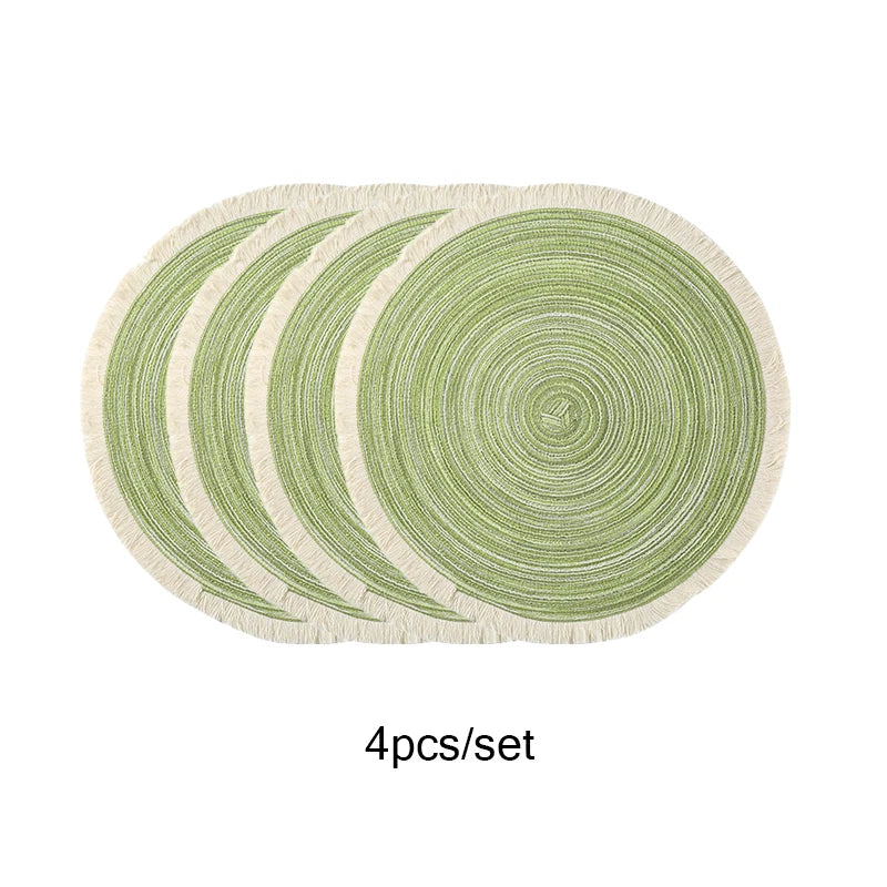 Modern Non-Slip Polyester Woven Placemats Set