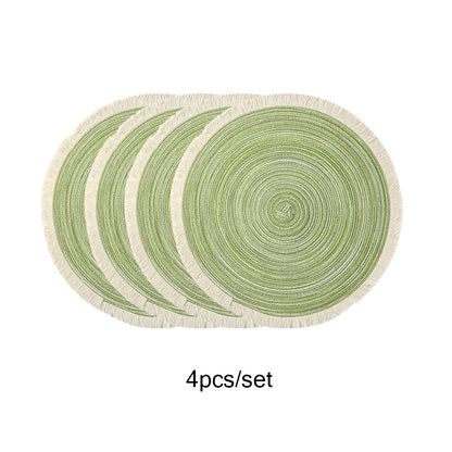 Modern Non-Slip Polyester Woven Placemats Set