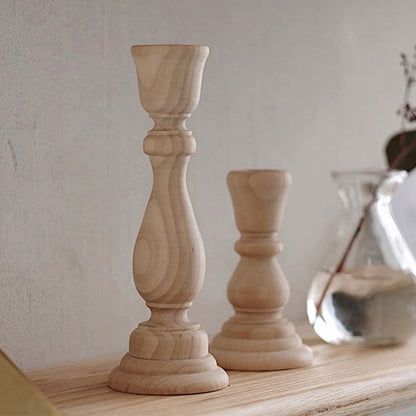 Classic Wooden Candle Holders