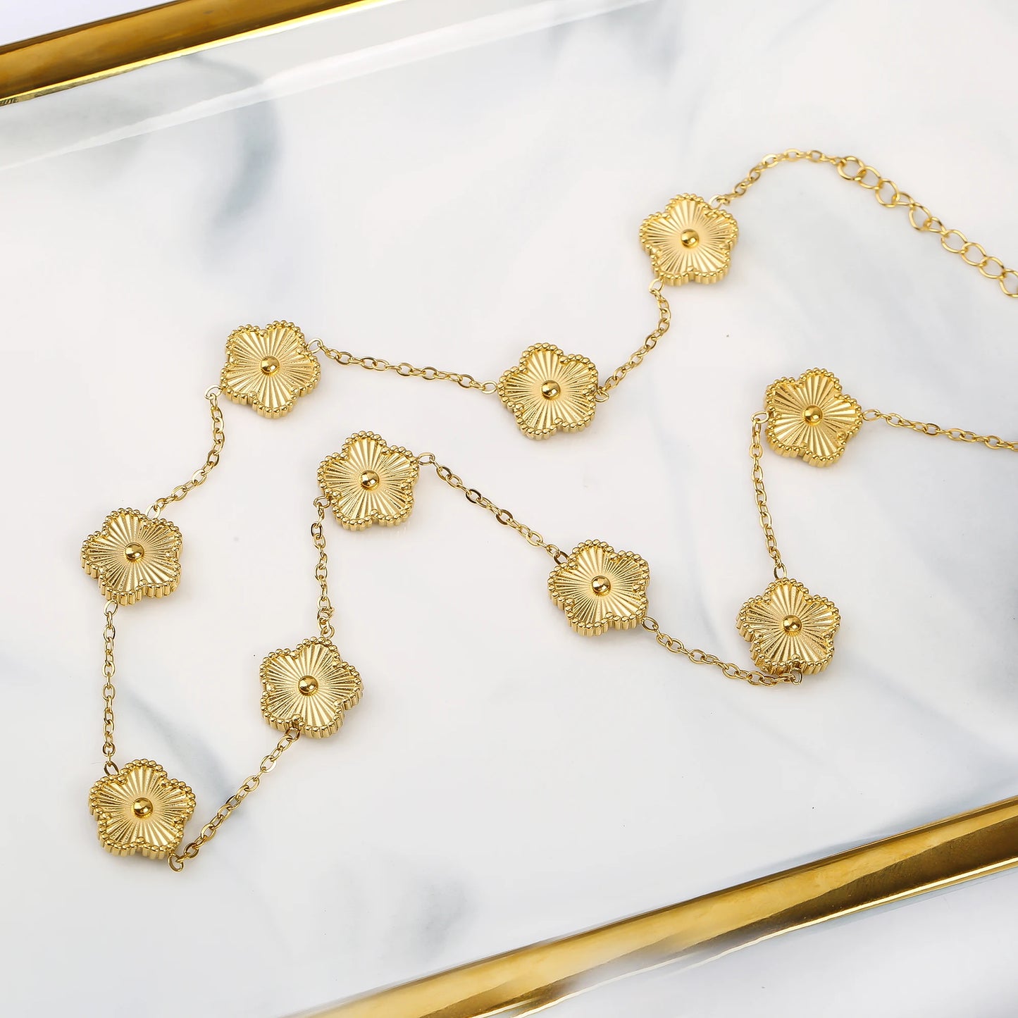 Floral Glow Stainless Necklace