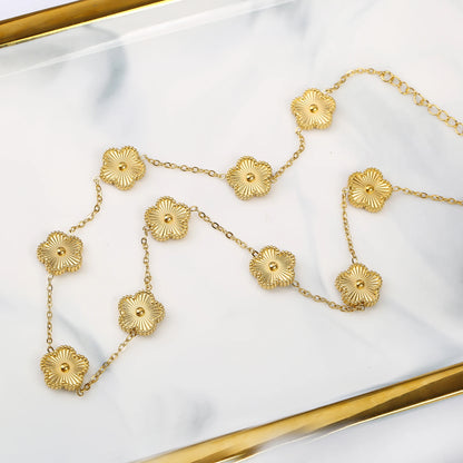 Floral Glow Stainless Necklace