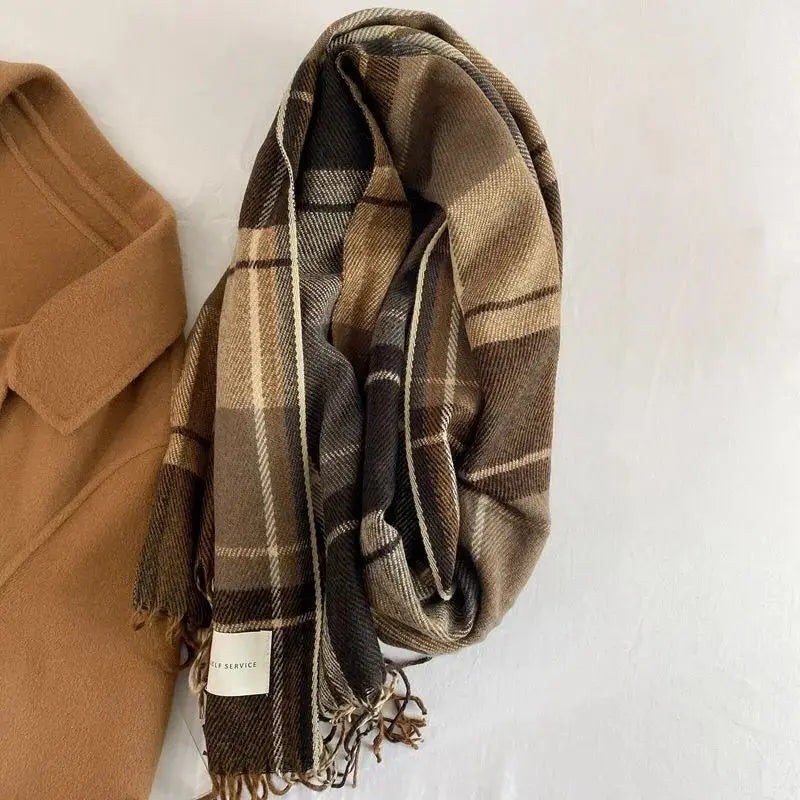 Classic Plaid Winter Scarf