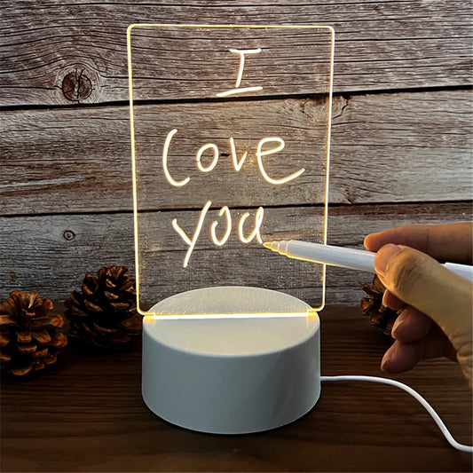 Acrylic Night Lamp with Message Writing Surface