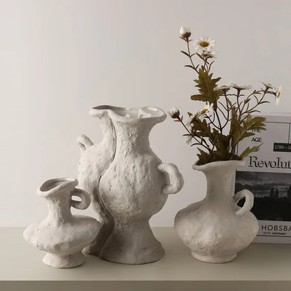 Minimalist White Flower Pot