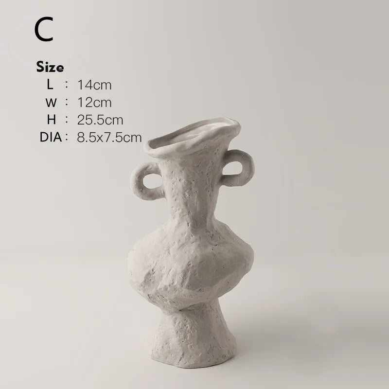 Minimalist White Flower Pot