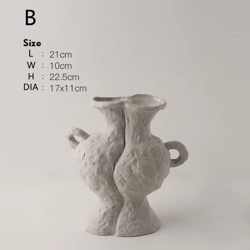Minimalist White Flower Pot