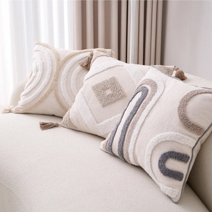 Bohemian Cotton Linen Tassel Pillow Cover
