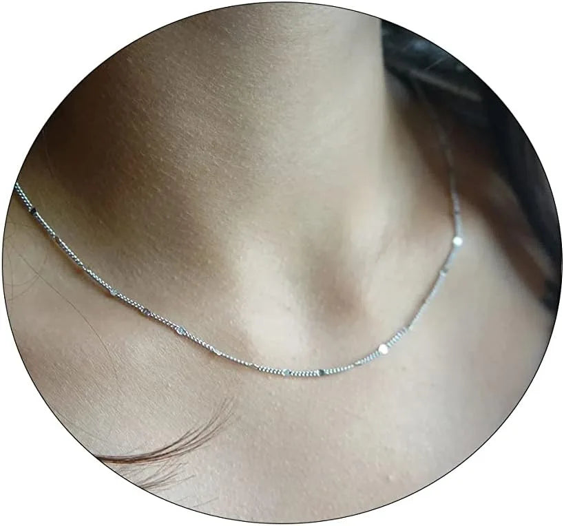Dainty Satellite Dot Chain Necklace