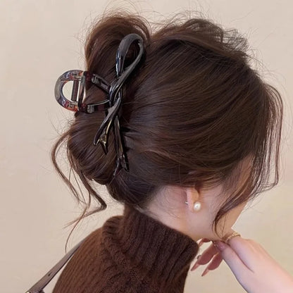 Glossy Ribbon Bow Hair Claw